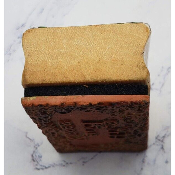 Hugs and Kisses Floral Wood Mounted Rubber Stamp 1998 Sky Kids Wooden Stamp - Picture 5 of 8